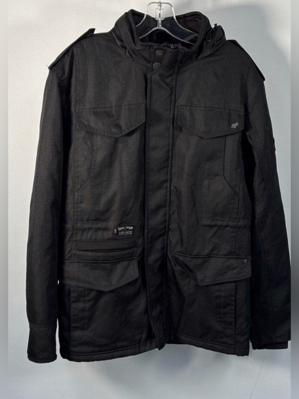 Vtg Fox Racing Mercer Jacket, Fox Moto Co. Field Coat, Men’s Med Hooded Utility